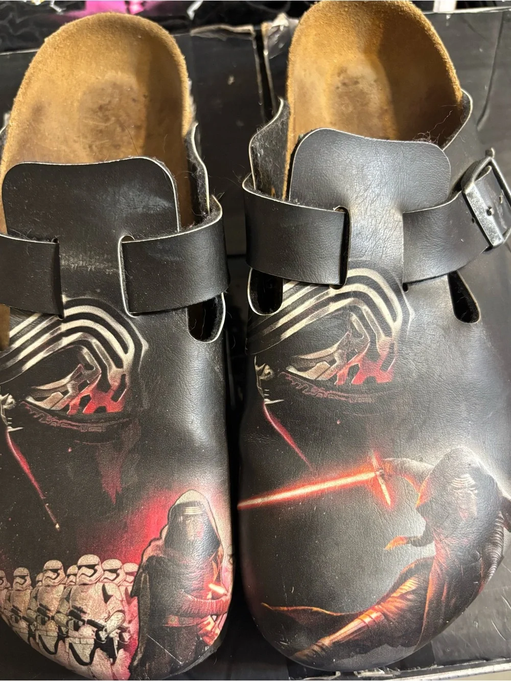 Birkenstock Black Star Wars Kylo Ren Graphic Clogs Size 39 US 6.5